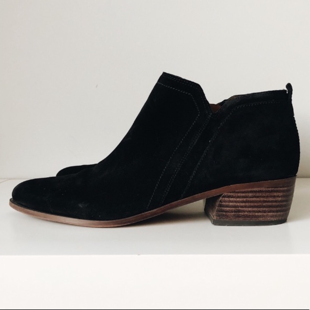 Franco Sarto Black Suede Paively Boot, Size 11